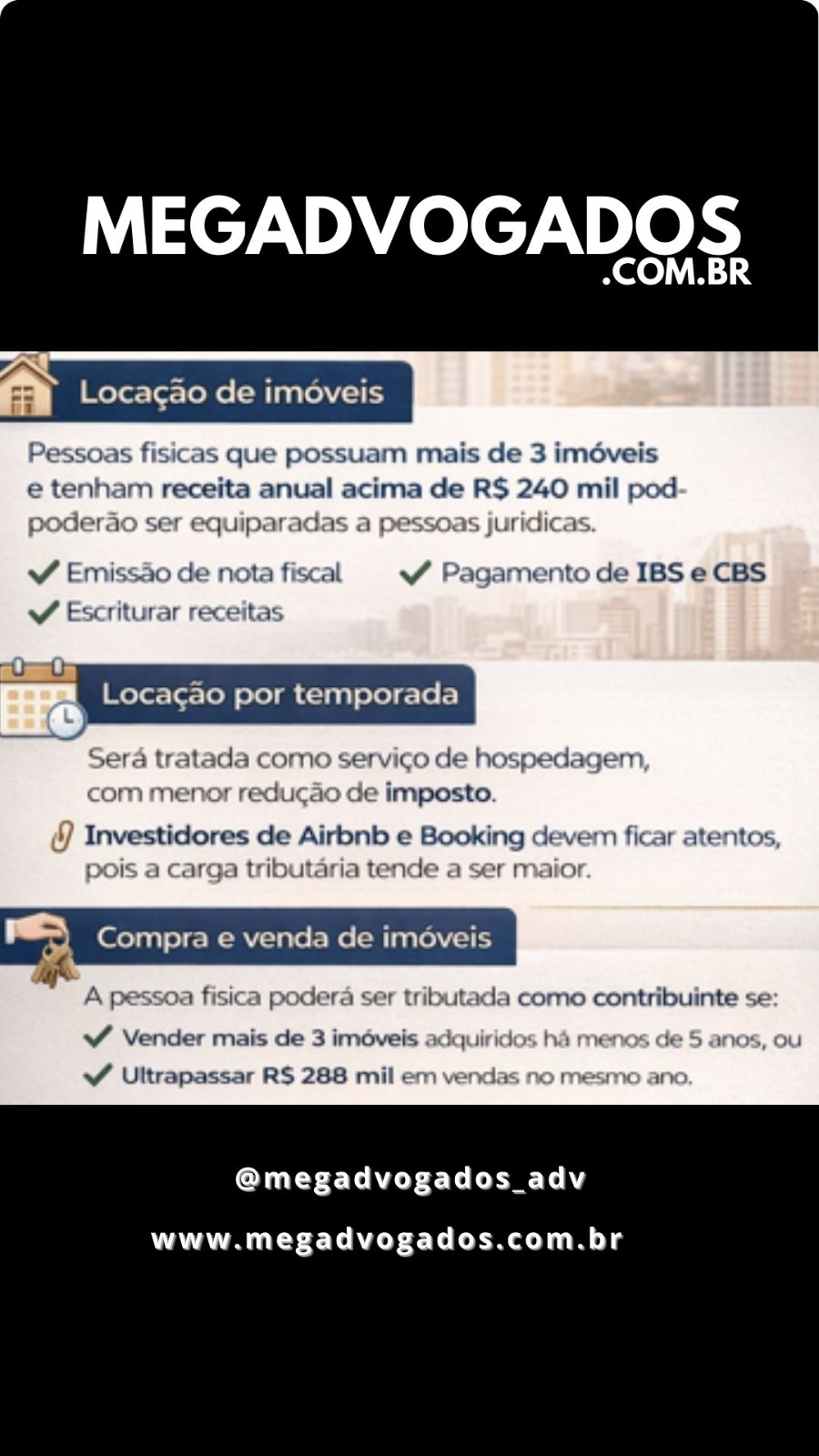 MEGADVOGADOS-  Reforma Tributária e Imóveis