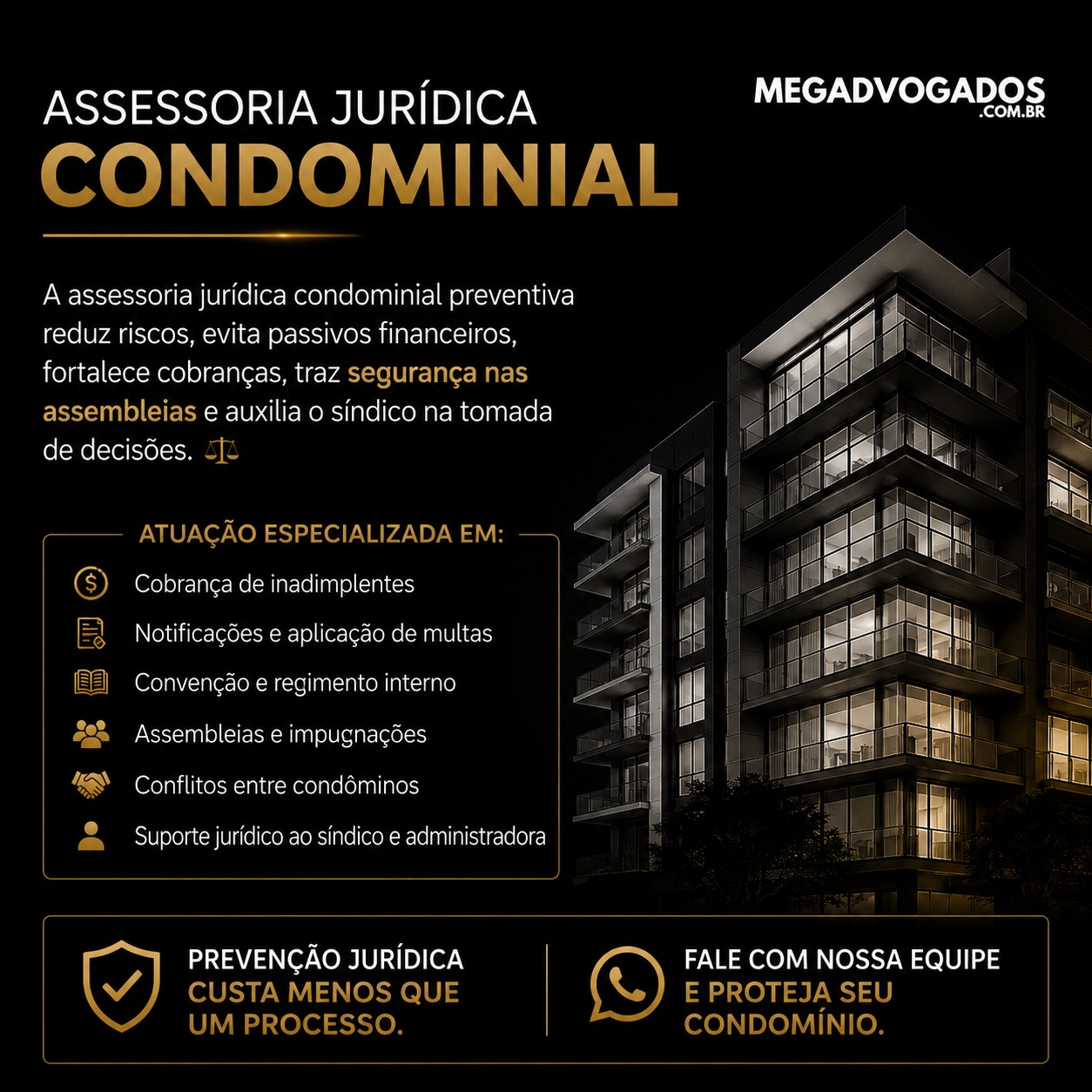 Gestão condominial exige segurança jurídica e decisões estratégicas.