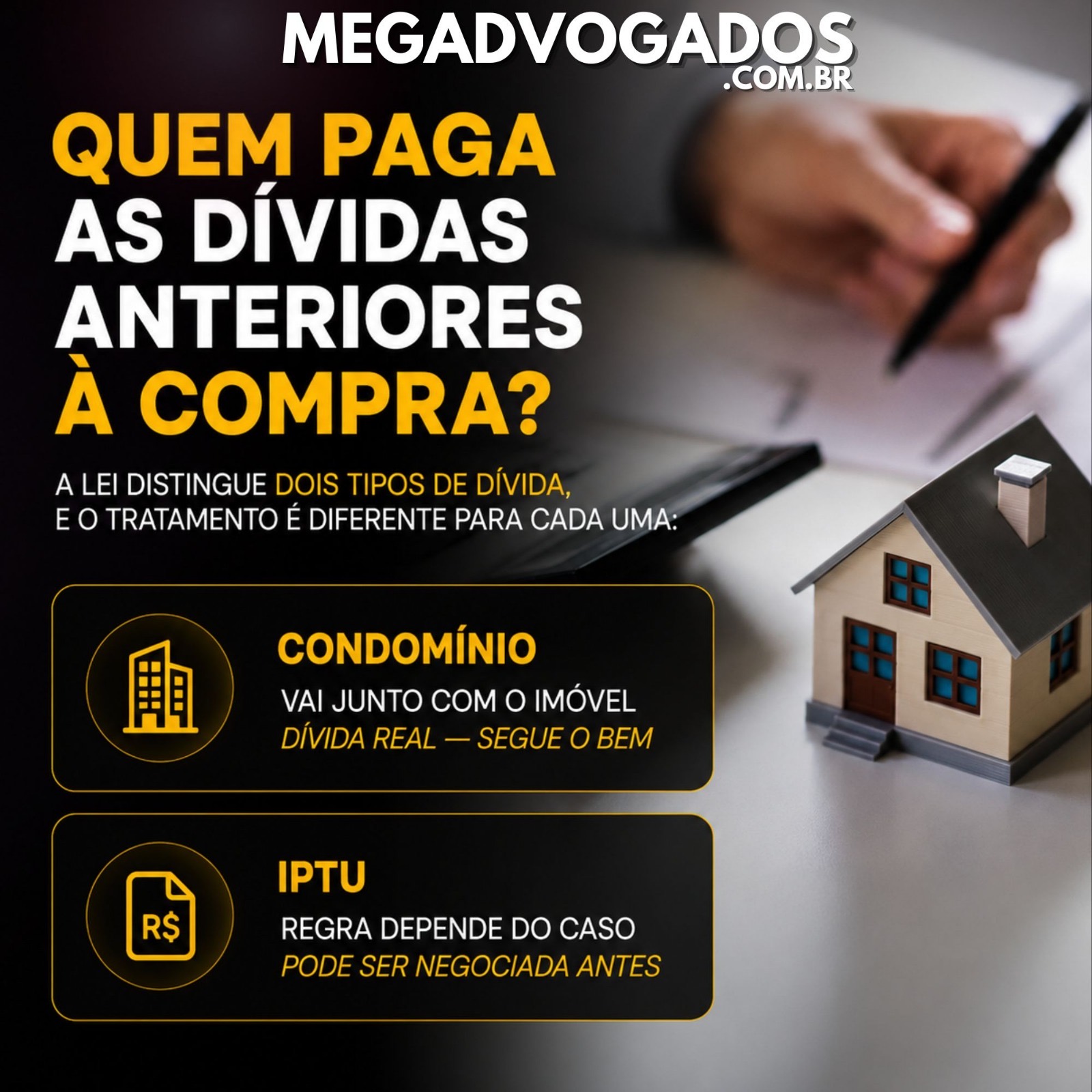 COMPROU UM IMOVEL E DESCOBRIU DÍVIDAS DE IPTU OU CONDOMÍNIO